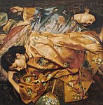 佳人如梦 油画