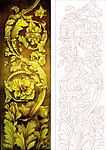 欧式图案 浮雕花