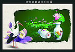 中国风 陶瓷 荷花