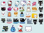 卡通 猫 kiti（位图 非高清）