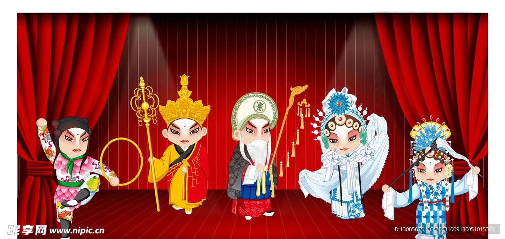 舞台上的京剧人物