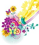 时尚花纹 矢量素材