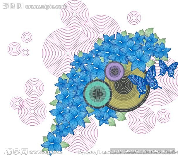 时尚花纹 矢量素材