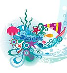 时尚花纹 矢量素材