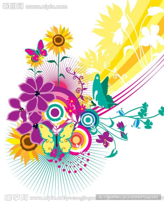 时尚花纹 矢量素材