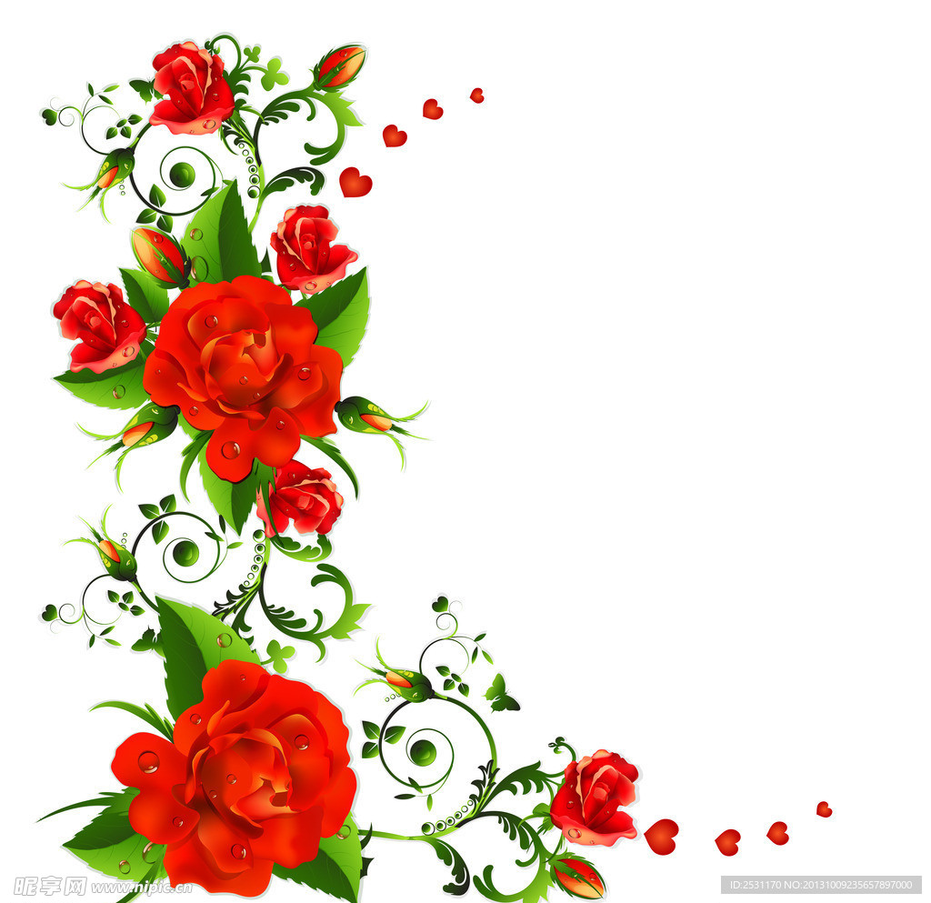 玫瑰花矢量