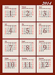 2014年日历