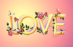 LOVE爱艺术字体