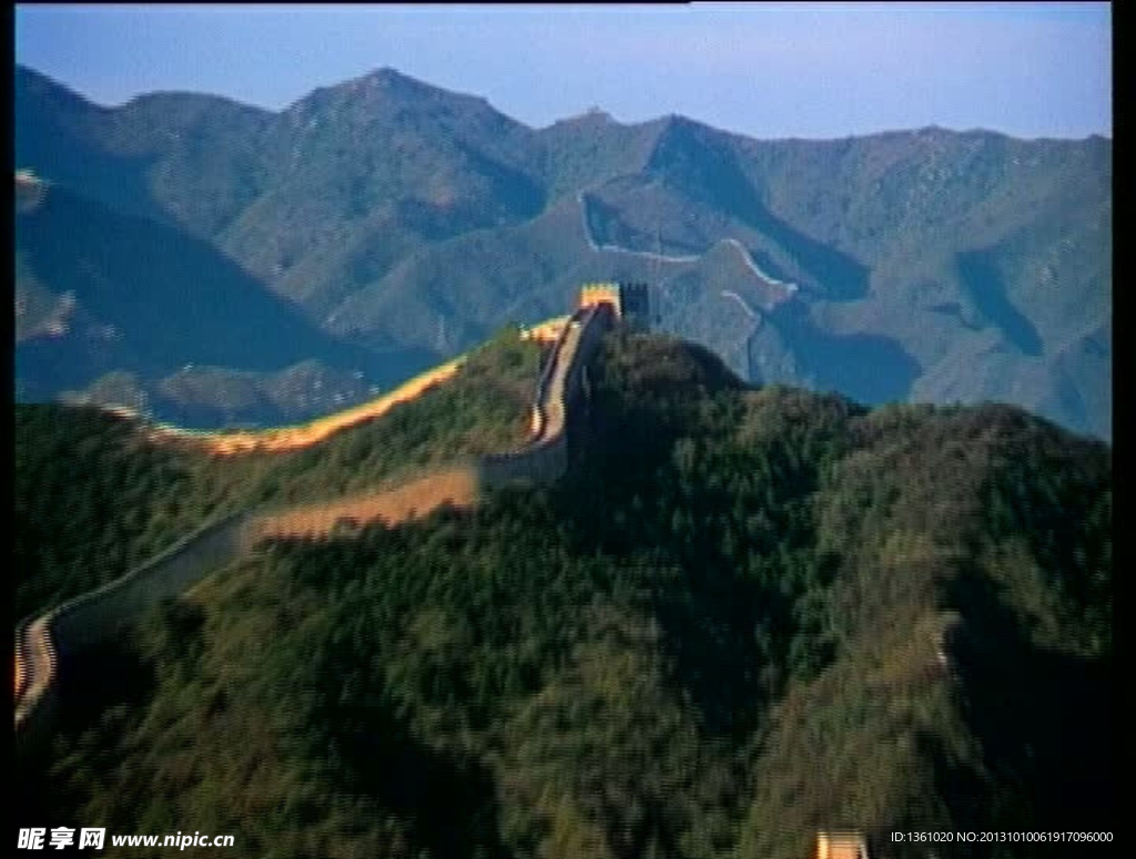 高山城墙背景视频素材