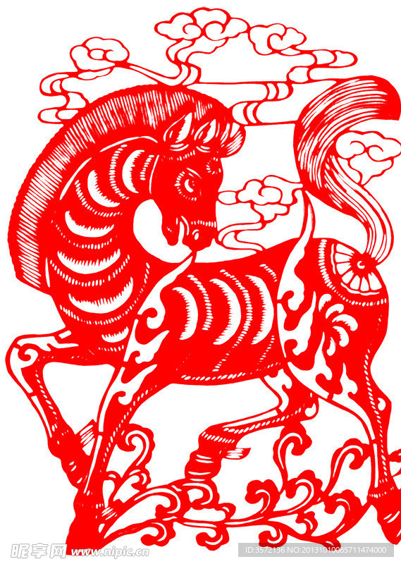 2014马年剪纸