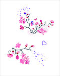 花边 花藤 矢量
