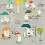 雨中漫步