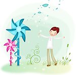 幸福一家矢量素材