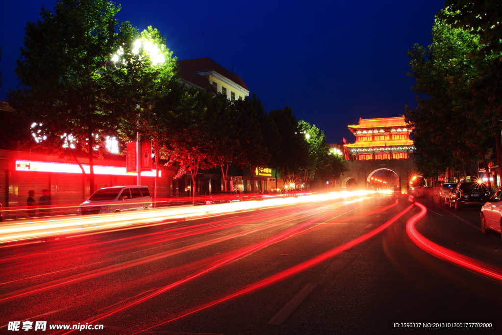 社旗城市夜景风光