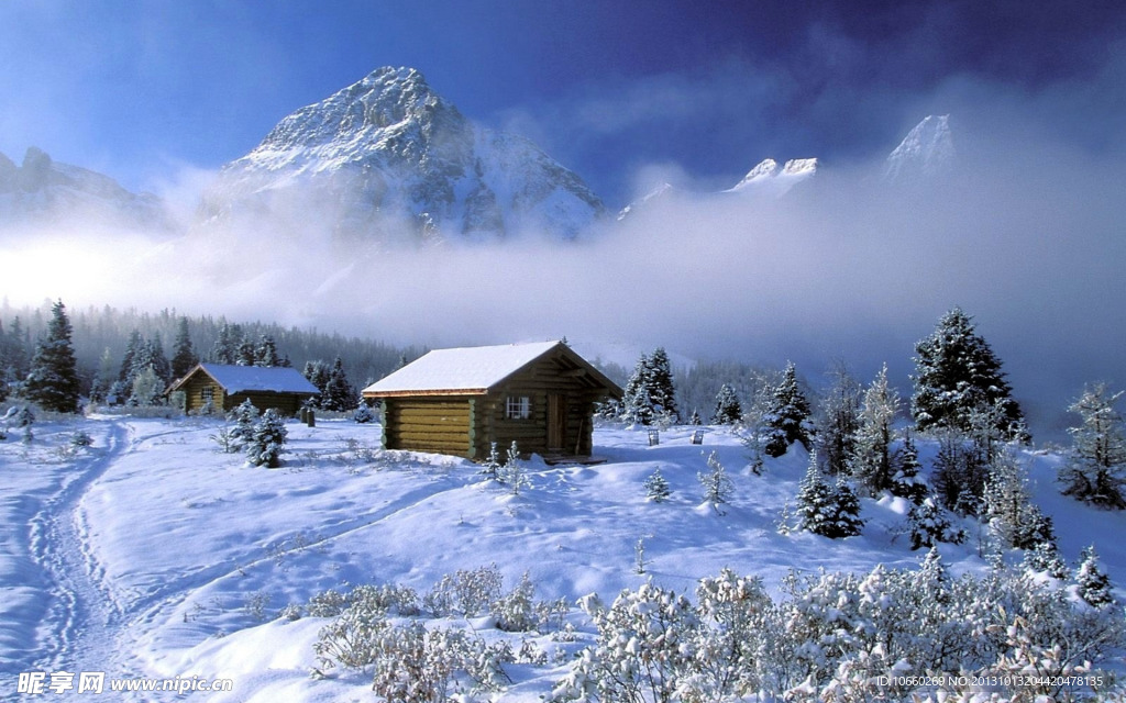冬雪木屋