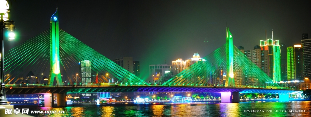广州海印大桥夜景