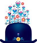 花朵和帽子