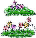 手绘花丛