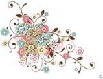 彩色花卉