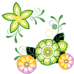 彩色花卉