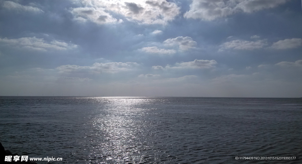 大海天空 蓝天白云