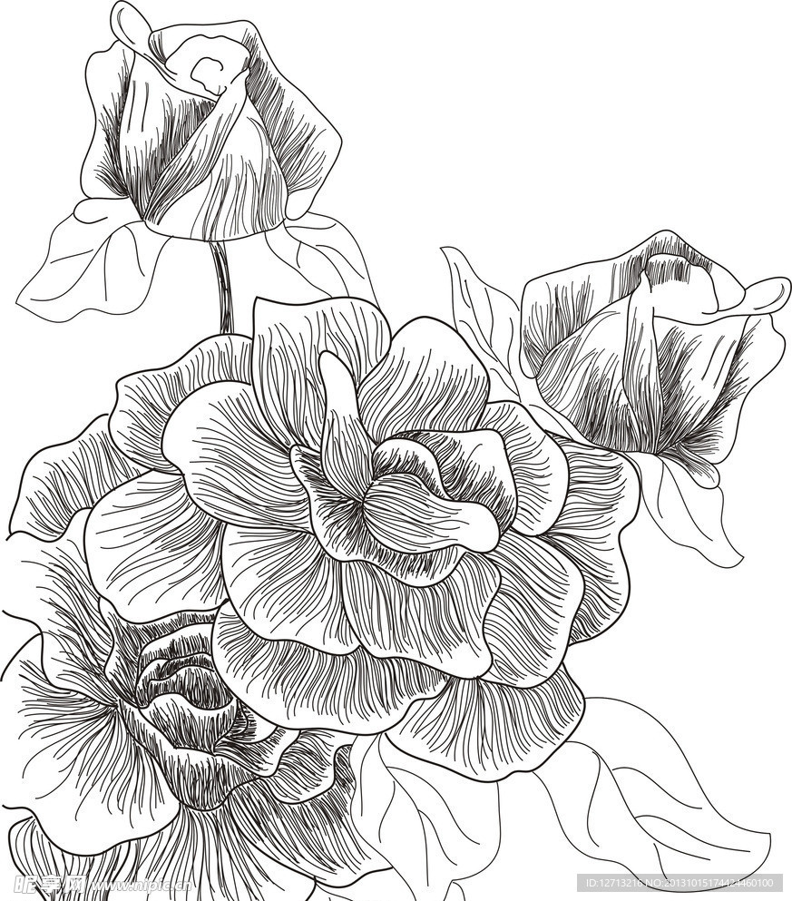 手绘花