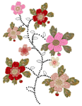 彩色花卉