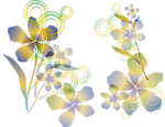 彩色花卉