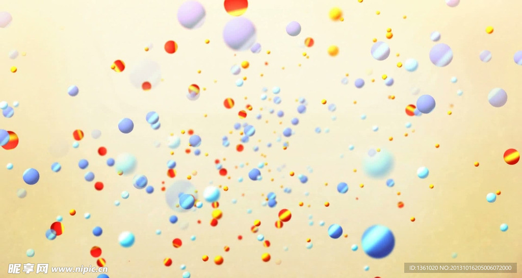 动态粒子彩球背景视频