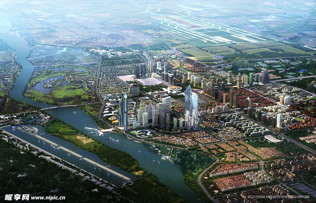 大型城市规划设计鸟瞰