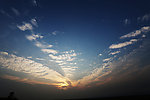蓝天白云夕阳