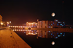 根阳桥河岸夜景