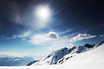 山 雪山 天空