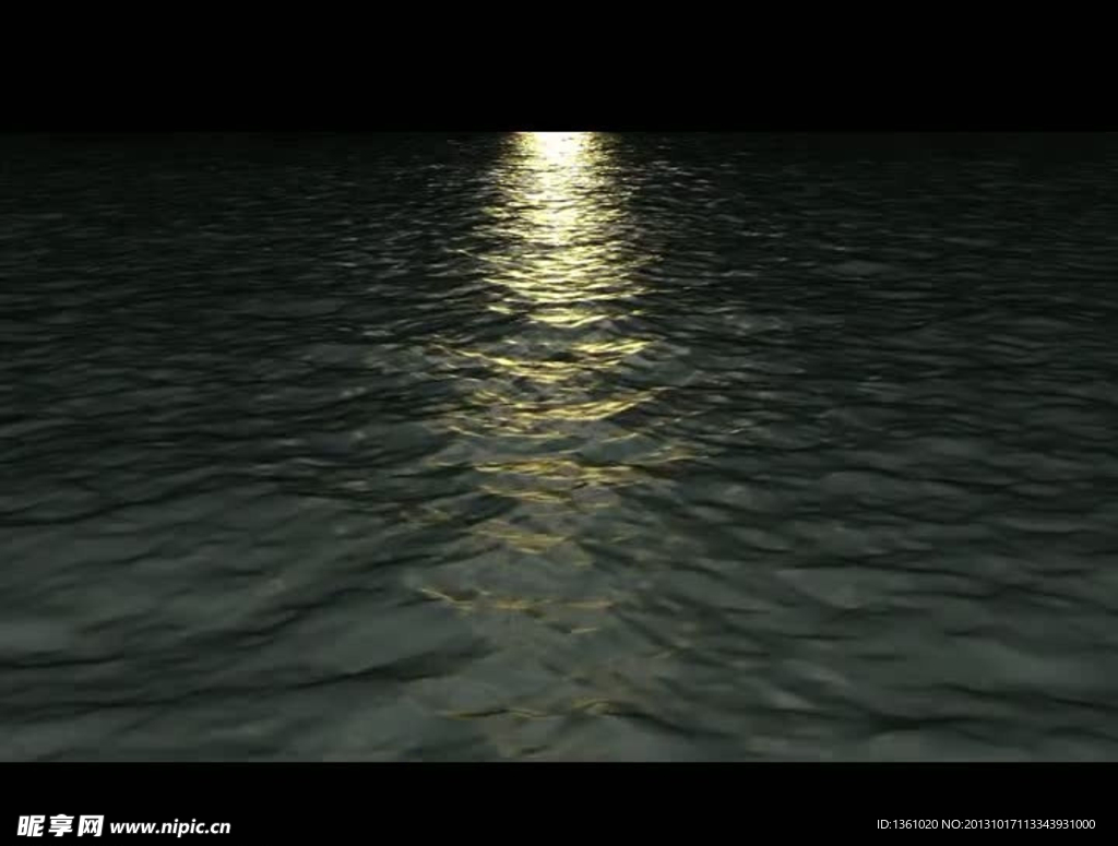 水上月光视频素材