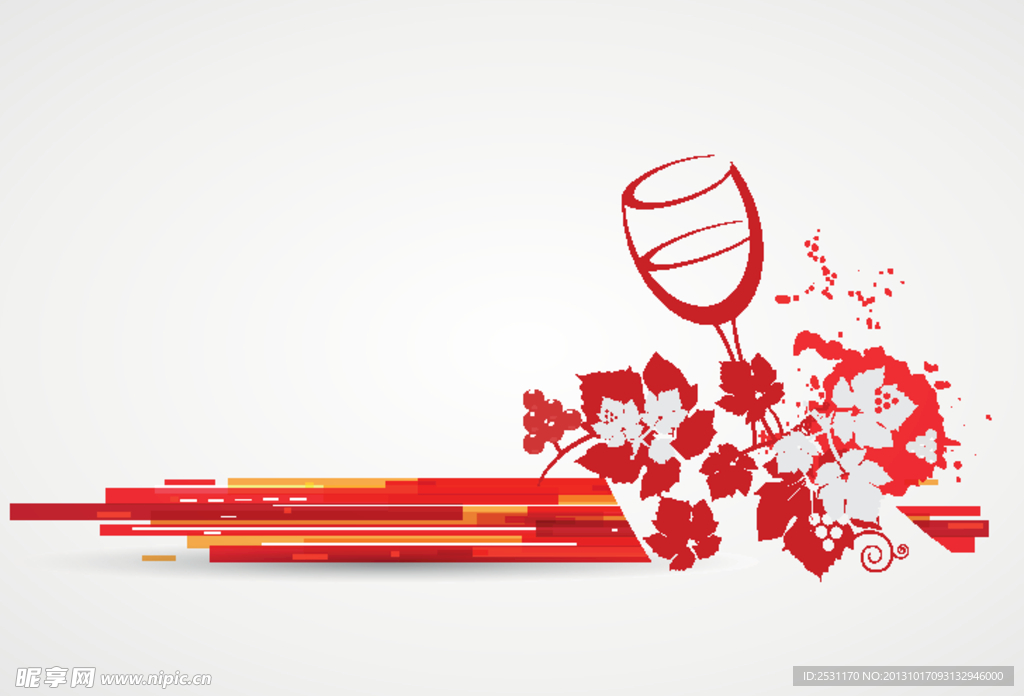 葡萄酒创意插图