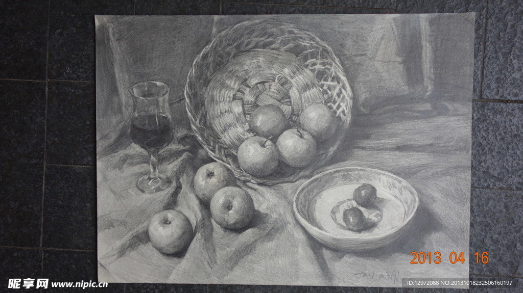 素描静物