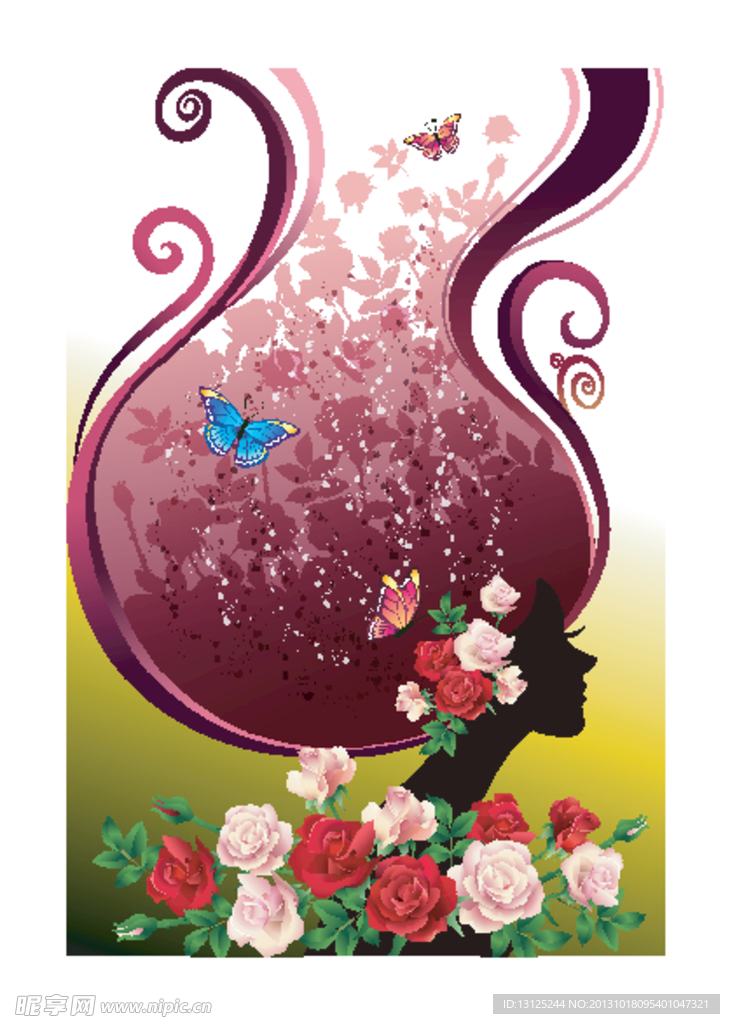 牡丹 蝴蝶 花纹