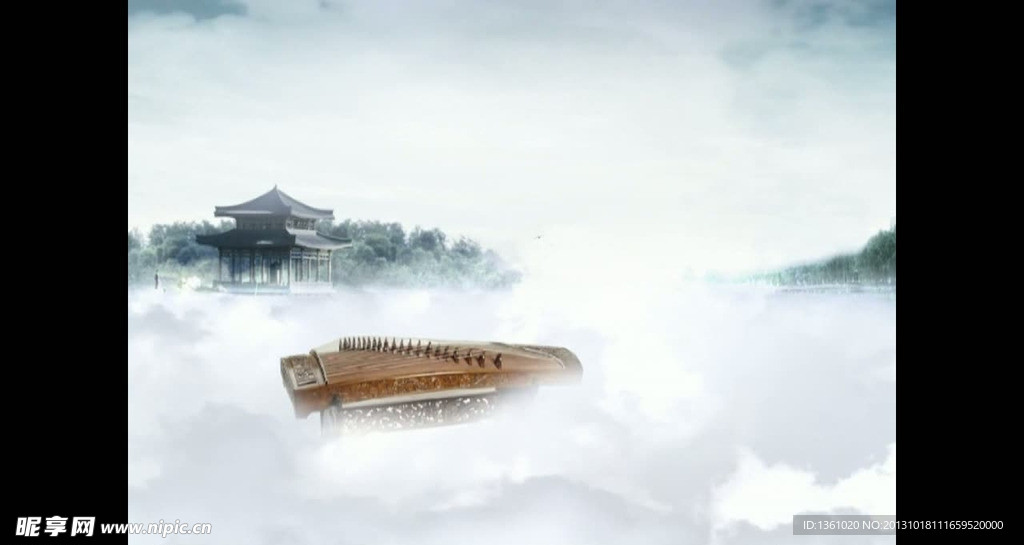 烟雾亭台视频素材