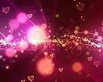 红色粒子星光背景视频