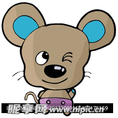 卡通老鼠眨眼睛