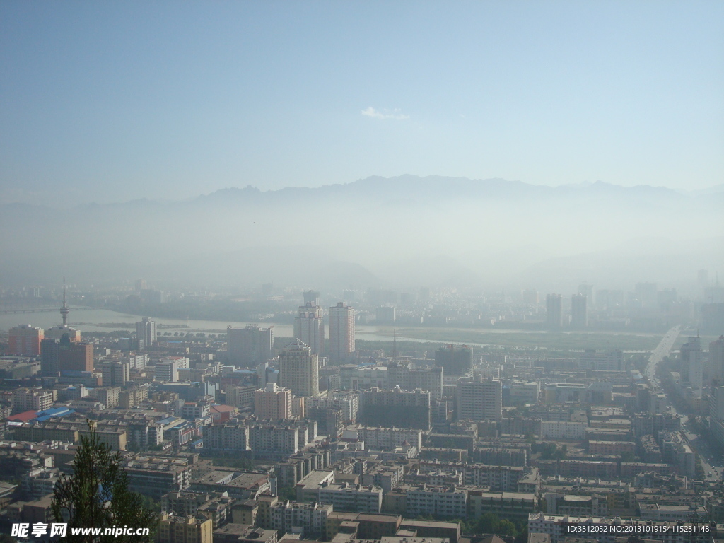 俯瞰宝鸡市