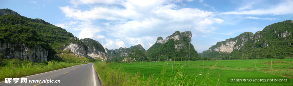 三里田园风光全景图