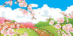 春暖桃花开美丽风景