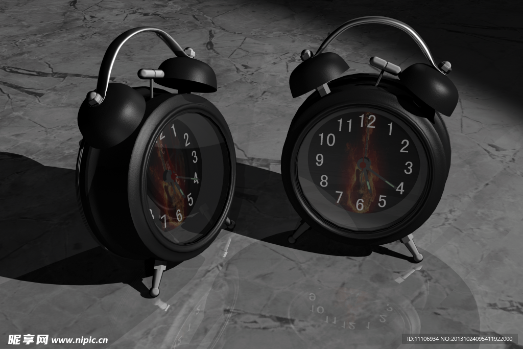 闹钟渲染效果图