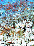 素雅的泰山雪后美景