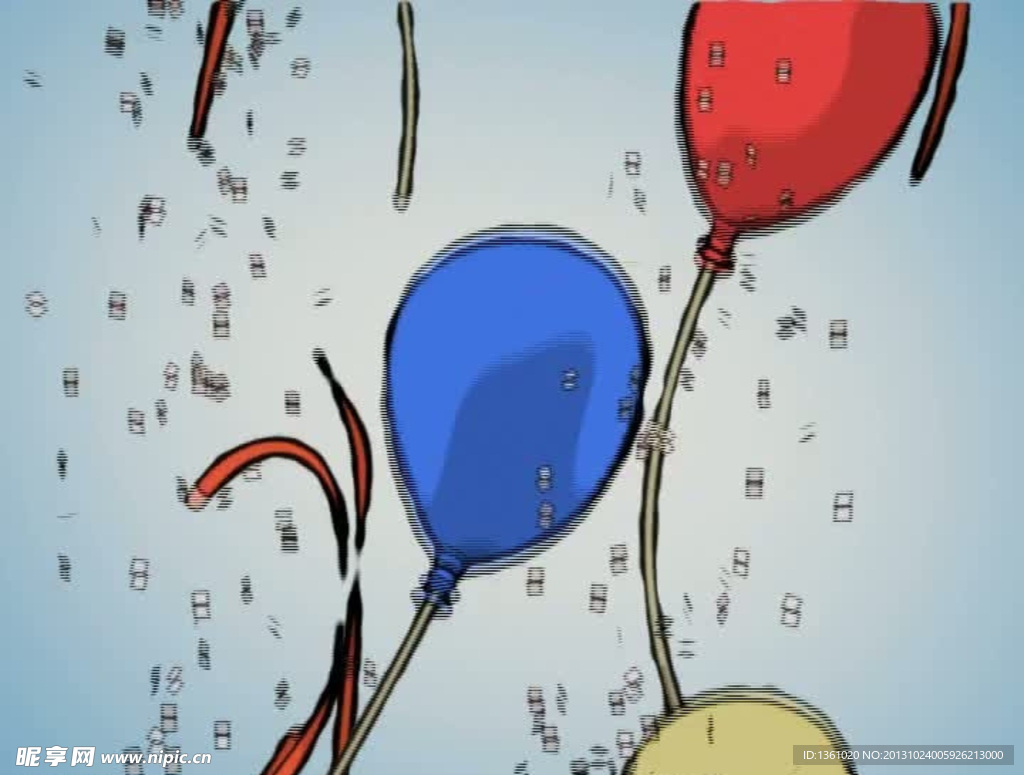 五彩气球视频素材