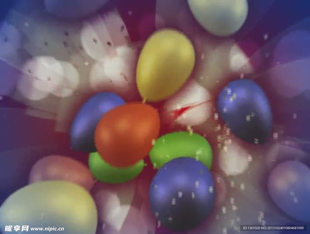 五彩气球视频素材