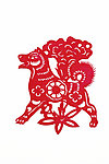 剪纸狗