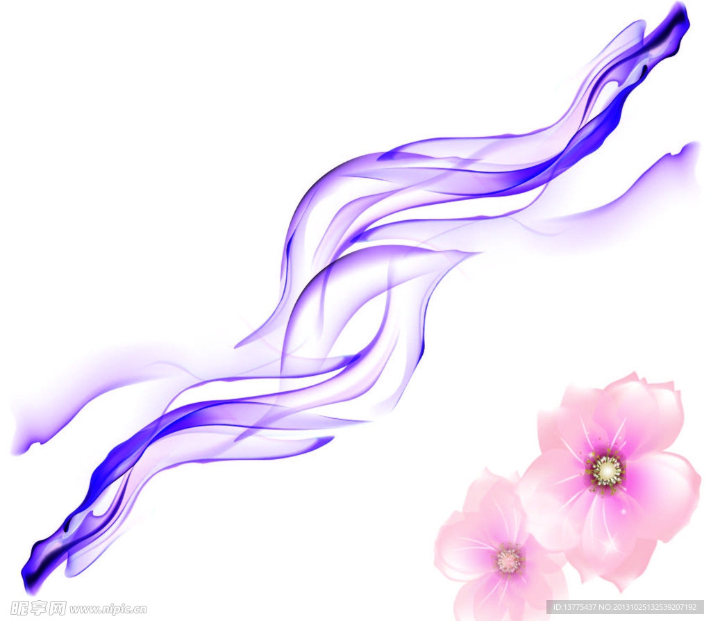 动感线条 水晶花
