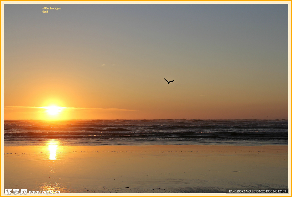 落日夕阳海
